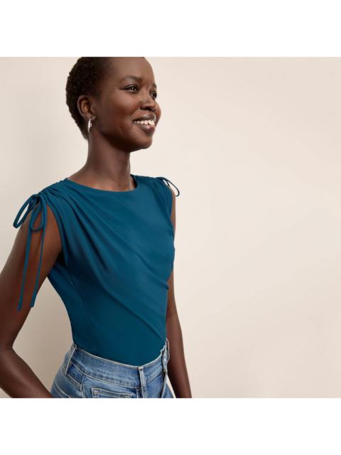 M.M.LaFleur Dotty Cinch-Sleeve Top - Light Jersey