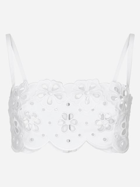 Dolce & Gabbana Cotton top with cut-out detailing