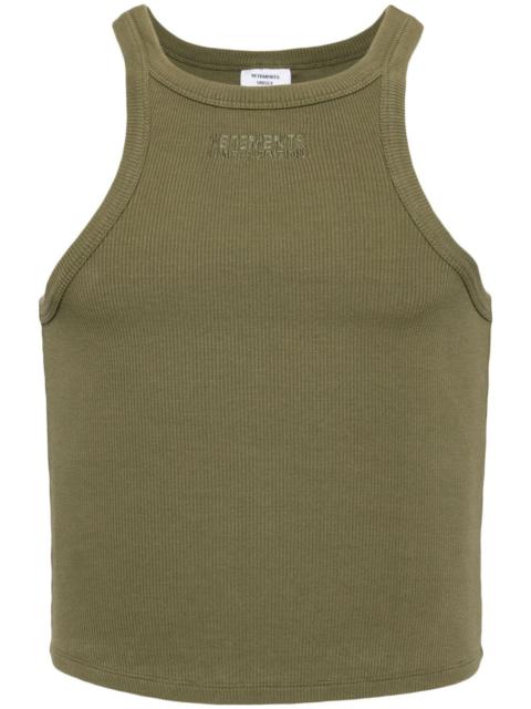 VETEMENTS logo-embroidered vest top