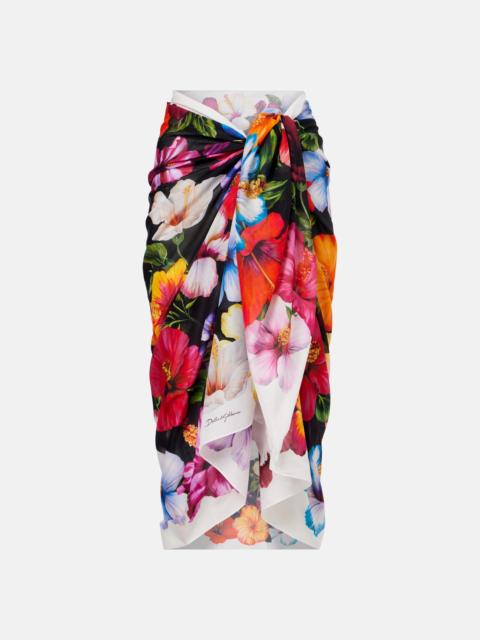 Dolce & Gabbana Floral cotton beach cover-up