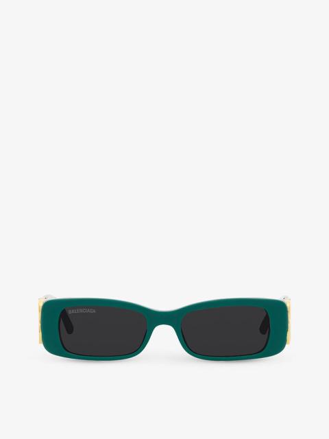 BB0096S rectangular-frame acetate sunglasses