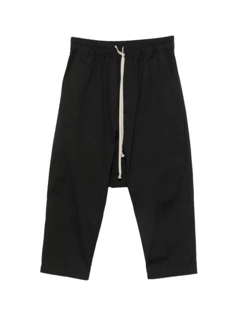 Rick Owens Drawstring Cropped Pants "Black/Black" RU02F4381 LBA 09