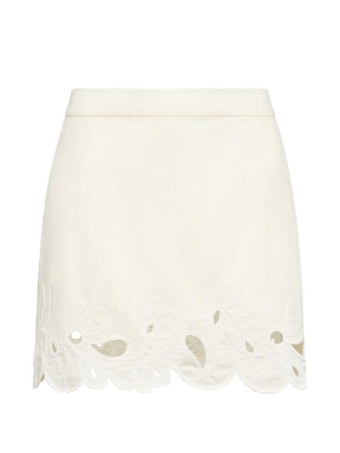 Cinq à Sept Bonnie Paisley Bloom embroidered skort