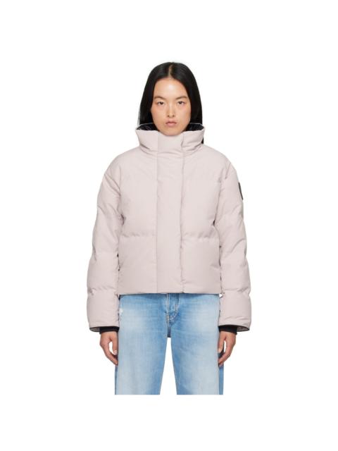 Canada Goose Pink 'Black Label' Grandview Cropped Down Jacket