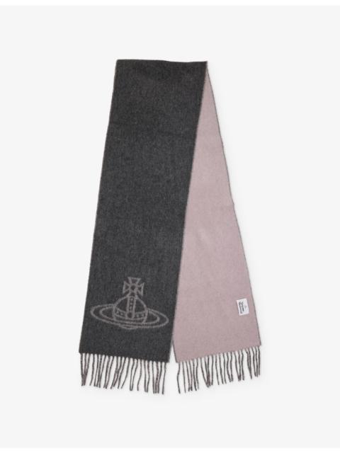 Vivienne Westwood Double Face Orb-Jacquard Wool Scarf