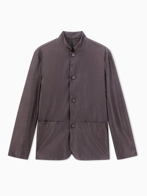GIORGIO ARMANI SINGLE-BREASTED JACKET IN PERFORATED NAPPA LAMBSKIN