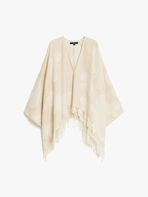 Max Mara Jacquard wool poncho