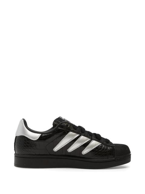adidas Adidas Superstar II Silver-tone Stripes Sneakers
