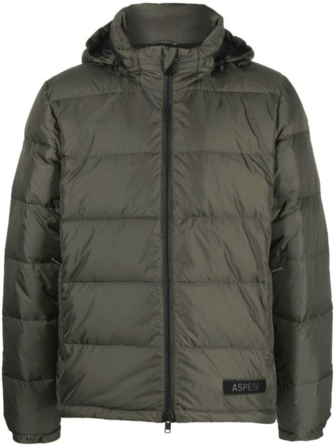 Aspesi logo-patch down puffer jacket