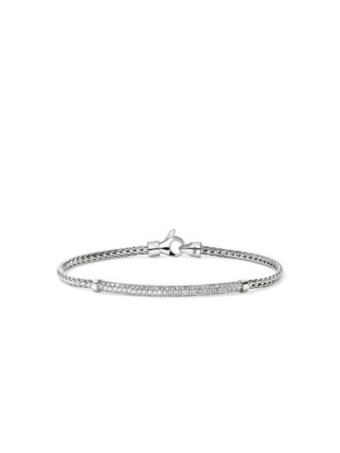 JOHN HARDY JH Essential Pavé Bracelet, Sterling Silver, Diamonds, 2.5MM