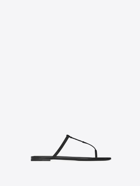 SAINT LAURENT cassandra slides in patent leather