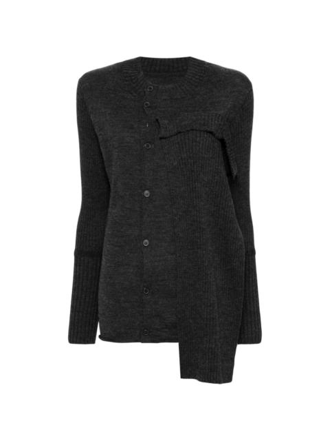 asymmetric button-up cardigan