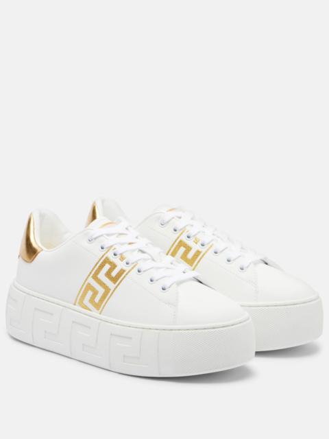 VERSACE Greca embroidered sneakers