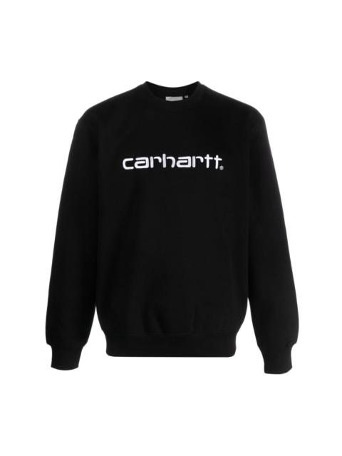 logo-embroidered crew-neck sweatshirt