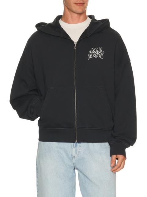 Palm Angels Palm Leaf Zipped Loose Hoodie