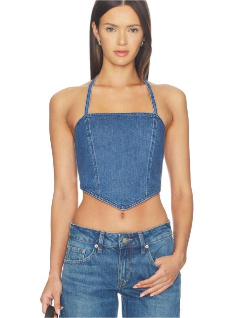 GOOD AMERICAN Denim Recess Top