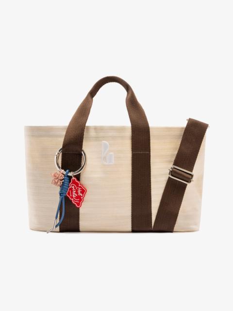 Larroudé Americana Tote Bag In Ivory Awning Stripe