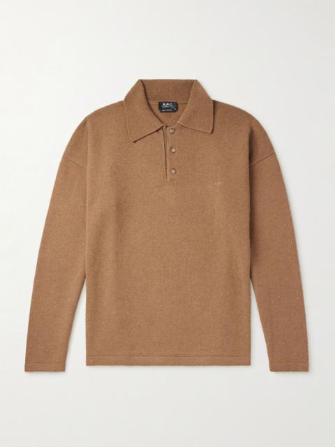 A.P.C. Manuel Wool Polo Shirt Brown