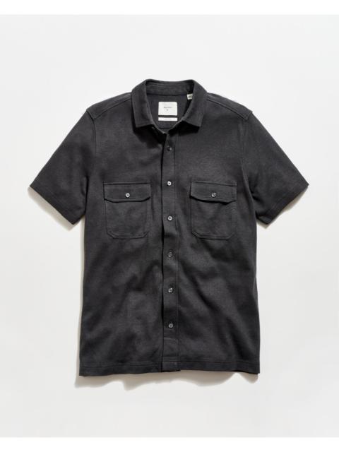 Billy Reid Short Sleeve Hemp Cotton Knit Shirt