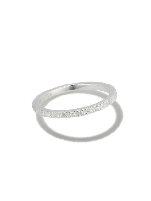 KENDRA SCOTT Arynn Sterling Silver Band Ring in White Sapphire