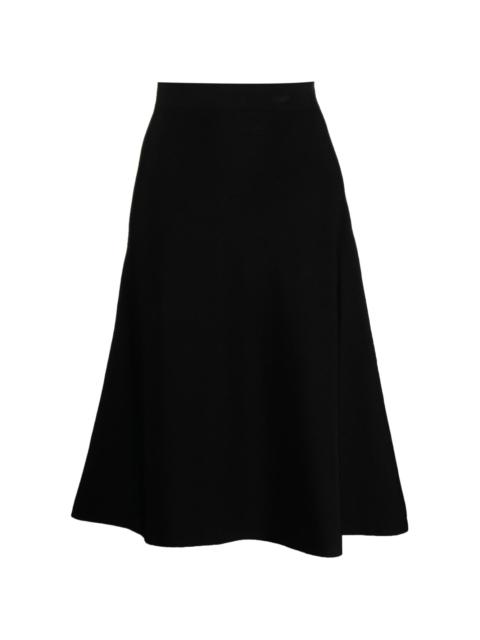 A-Line asymmetric midi skirt