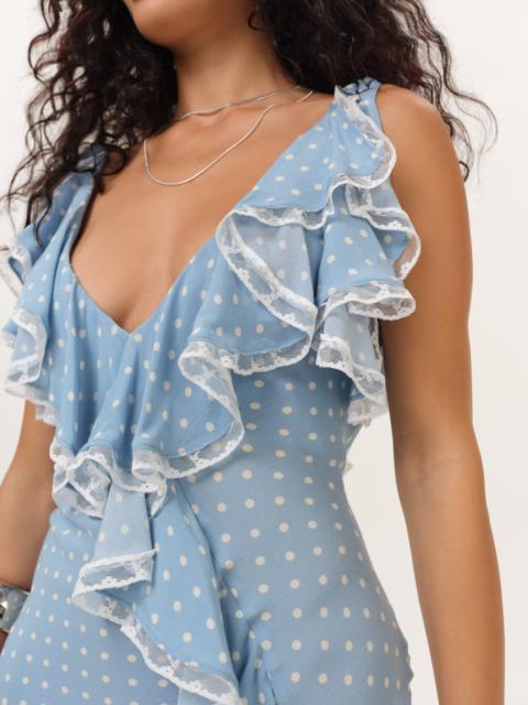 For Love & Lemons Stormie Dot Mini Dress