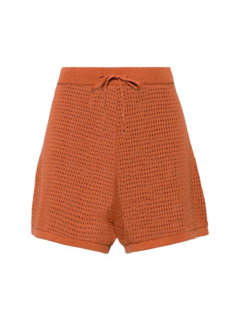 Nanushka Jael crochet-knit shorts