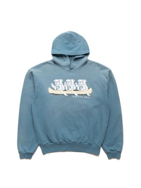 Kapital SWT Knit Hoodie ("P" BULLDOG) - Turquoise