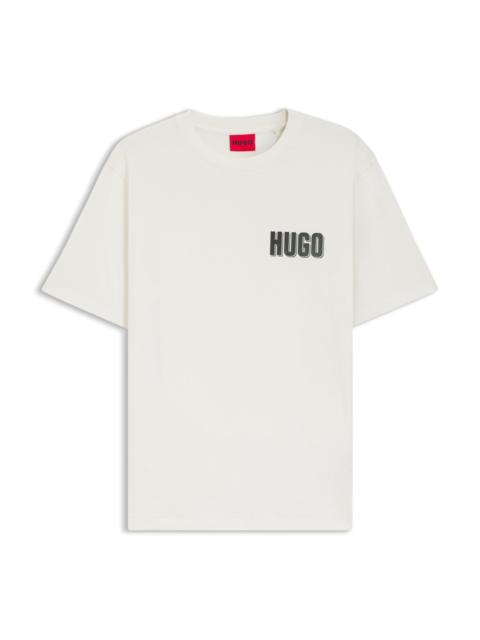 HUGO COTTON-JERSEY T-SHIRT WITH REAR GRAPHIC