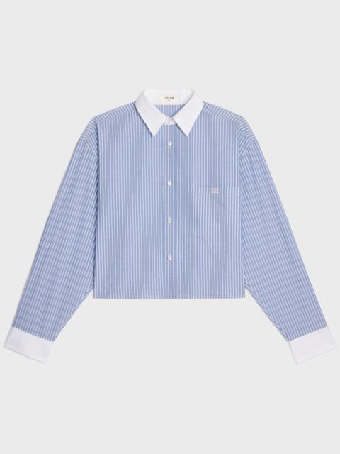 CELINE cropped shirt in striped cotton