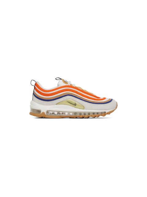 Nike White & Orange Air Max 97 SE Sneakers