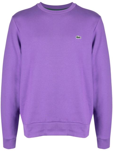 LACOSTE logo-patch crew-neck sweatshirt