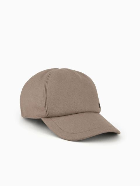 GIORGIO ARMANI Wool-blend baseball cap