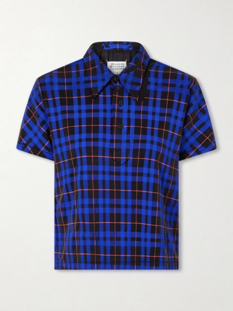 Maison Margiela Checked Twill Polo Shirt