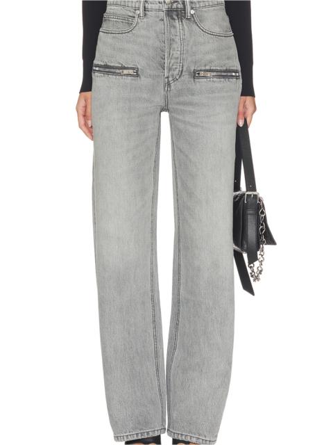 Alexander Wang Silk Prestyle Float Jeans With Horizontal Zips