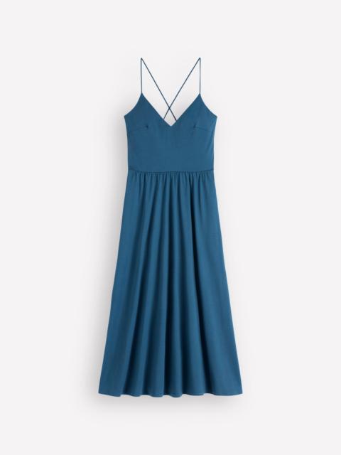 BODEN Cross Back Jersey Dress-Tourmaline Blue