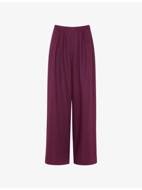 WHISTLES Pleat-Front High-Rise Relaxed Woven Trousers