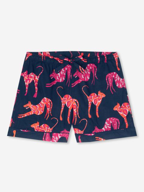 Derek Rose Women's Lounge Shorts Ledbury 52 Cotton Batiste Multi