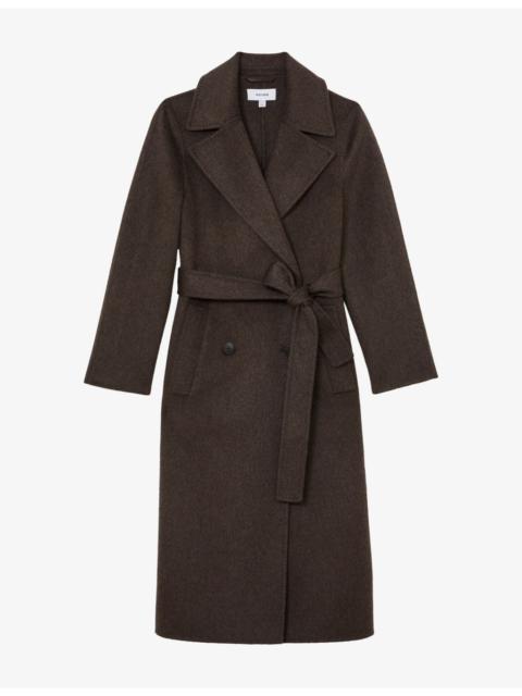 REISS Rene Double-Breasted Wool-Blend Coat