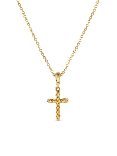 DAVID YURMAN Women's Cable Cross Pendant Necklace in 18K Yellow Gold, 17.5MM - Gold