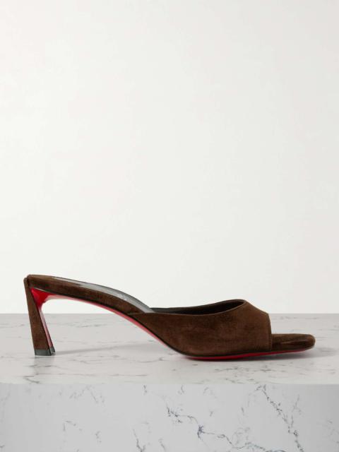 Christian Louboutin Condora 55 suede mules Dark brown