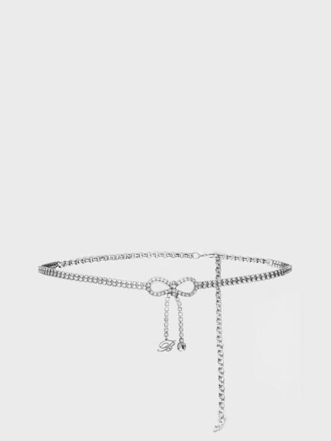 Blumarine RHINESTONE BELT WITH BOW AND B MONOGRAM