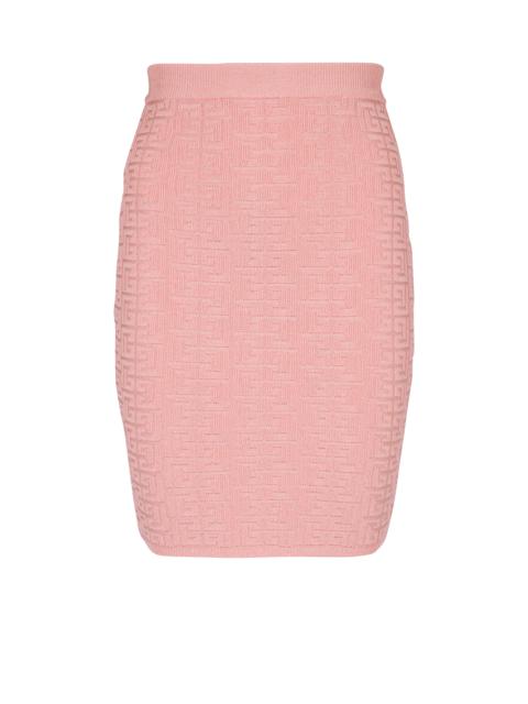 Balmain PB Labyrinth knit skirt