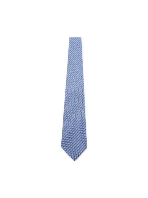 FERRAGAMO blue silk tie