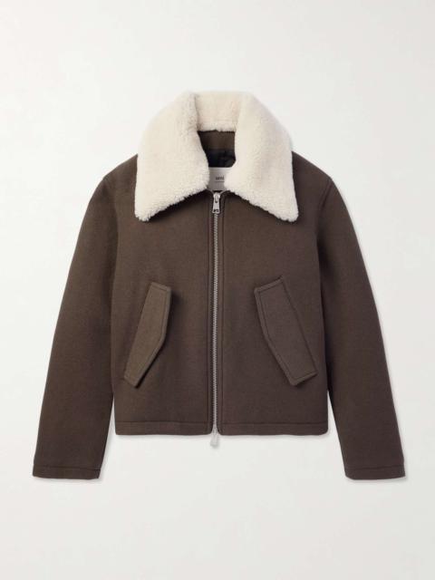 Shearling-Trimmed Wool Jacket