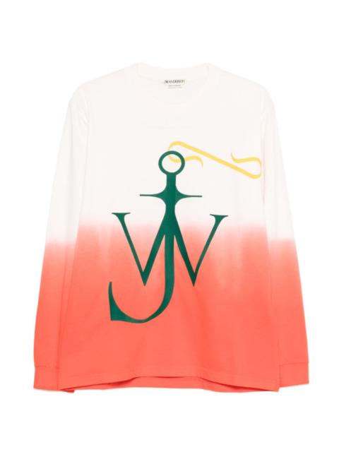 JW Anderson Dip Dye Anchor long-sleeve T-shirt