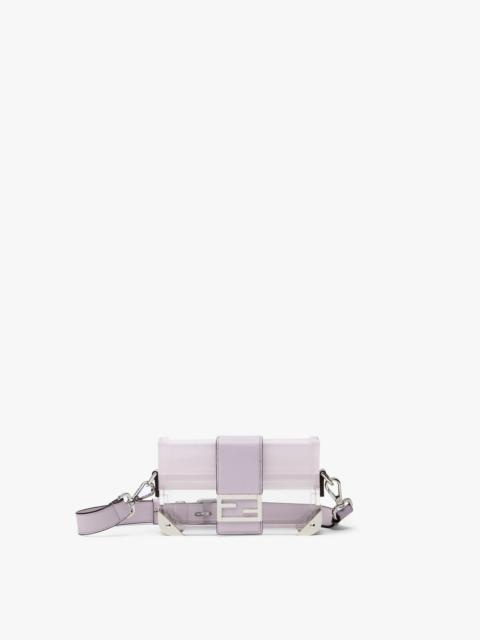 FENDI Lilac and transparent plexiglass bag