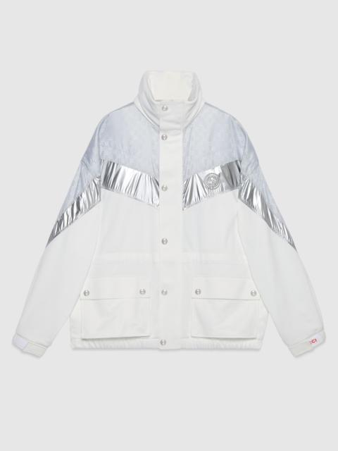 Nylon jacket with Interlocking G
