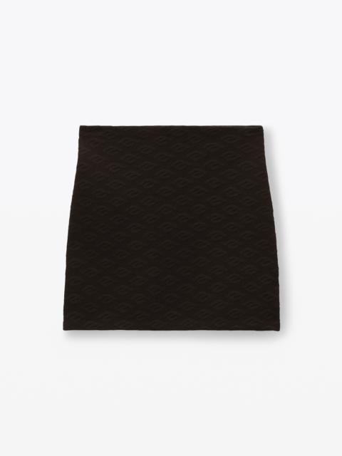 Alexander Wang MINI SKIRT IN COMPACT NYLON JACQUARD