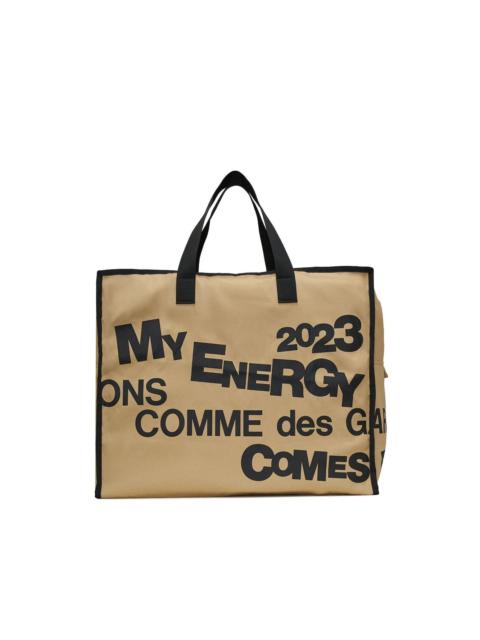 Comme Des Garçons logo cotton tote bag